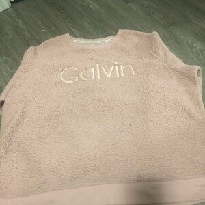 Calvin Pink Textured Sweatshirt